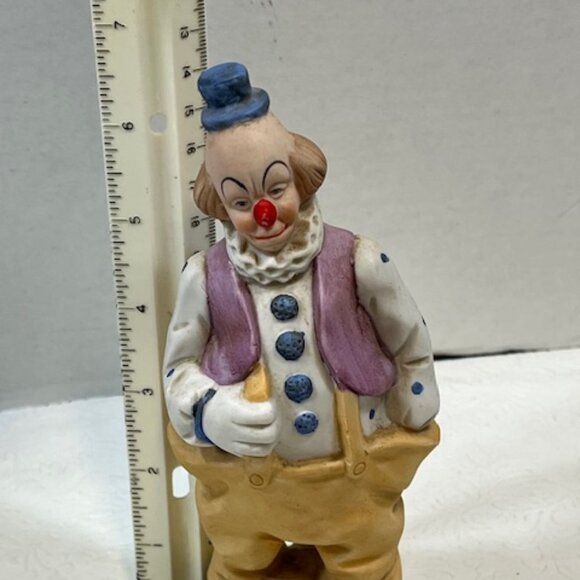 VTG Ceramic Circus Clown w/2 Heads/Masks at Shoes Figurine Decor 7.5" Tall - Picture 14 of 15